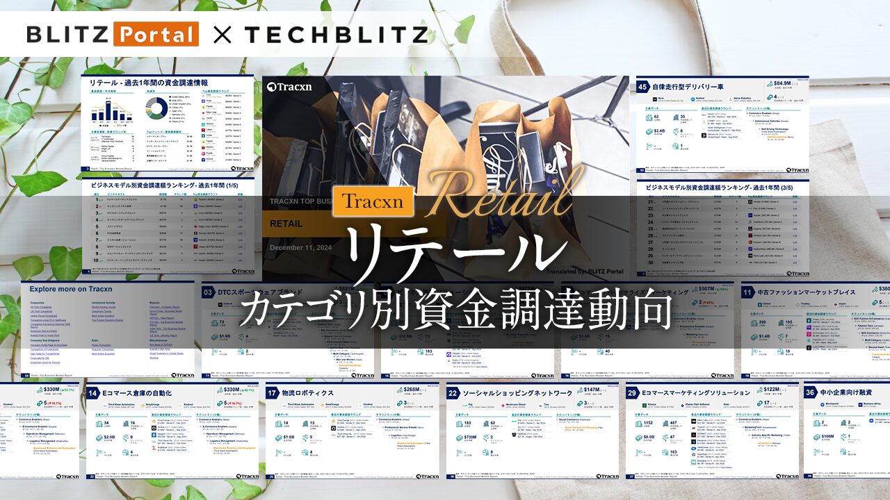 Eコマース、デリバリー、決済…【リテール カテゴリ別資金調達動向】レポート