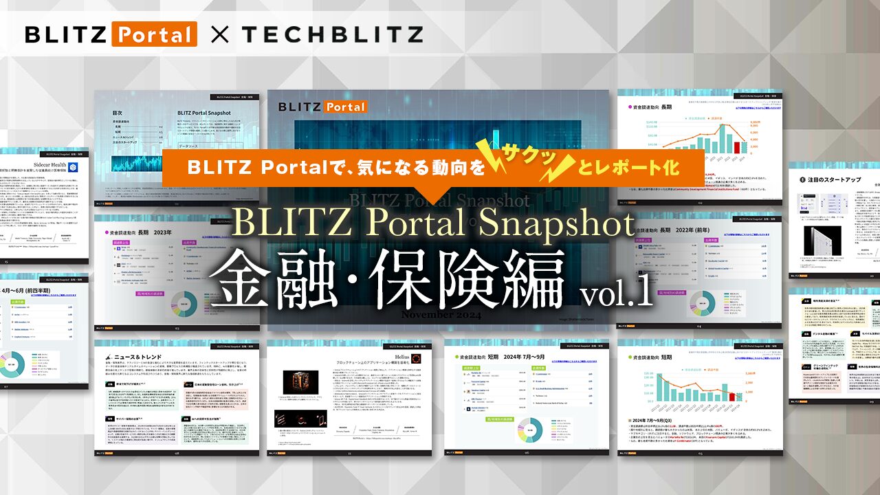 レポート作成をBLITZ Portalでもっと簡単に！「BLITZ Portal Snapshot 【金融・保険編】 vol.1」